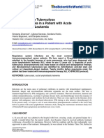 A Case of Acute Tuberculous Pleuropneumonia in A Patient With Acute Lymphoblastic Leukemia