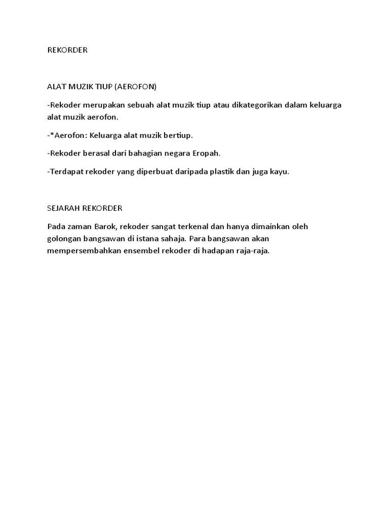 Nota Rekorder | PDF