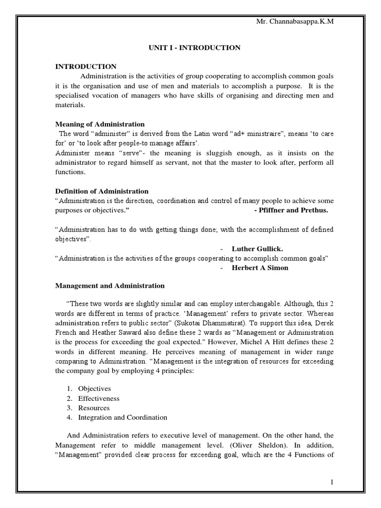 Unit I - Introduction | PDF