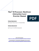 Nios II Processor: Hardware Abstraction Layer Exercise Manual