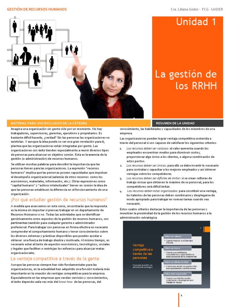 1-La Gestión de RRHH | PDF | Gestión de recursos humanos | Empresas