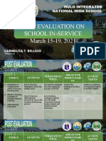 HULO INTEGRATED NATIONAL HIGH SCHOOL POST EVALUATION