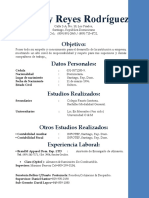 CV Eslenny Reyes Rodríguez Lic. Mercadeo Experiencia Almacén