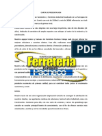 Carta de Presentacion Ferreteria Pacheco