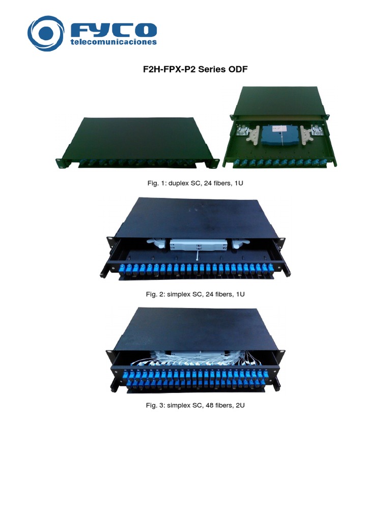 F2H-FPX-P2 Series ODF Overview | PDF | Optical Fiber ...