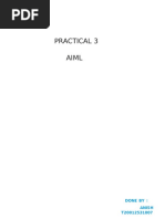 Practical 3 Aiml: Done by Anish: T20012531007