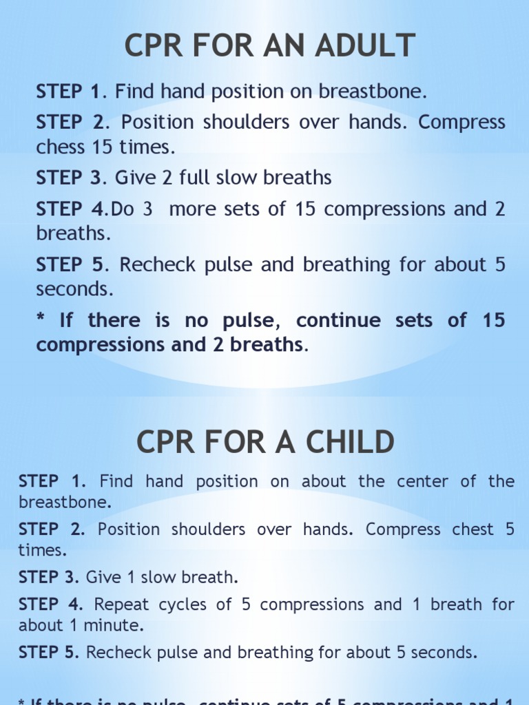 CPR For An Adult: Chess 15 Times | PDF