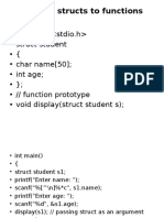 Passing Structs To Functions