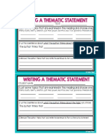 Theme Statement Worksheet