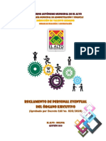 Reglamento de Personal Eventual - Aprobado D.E. No. 020-2020