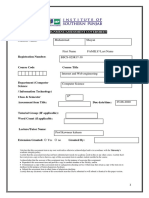 Muhammad Shayan: Assignment/Assessment Coversheet