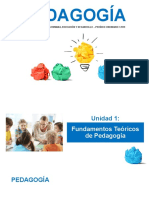 Unidad 1 - Fundamentos Teóricos de Pedagogía