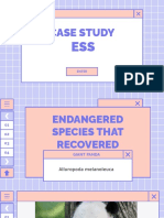 ESS CASE STUDY (Endangered, Endagered and Recovered, Extinct)