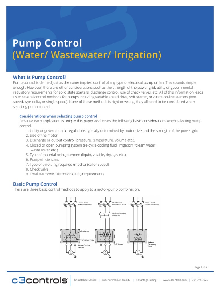 Essential Guide to Pump Control Methods | PDF | Pump | Electric Motor