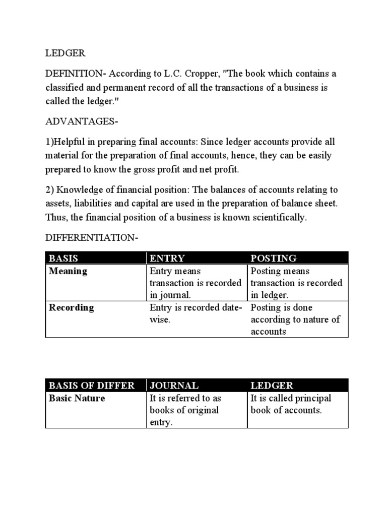 Ledger and Trial Balance Guide | PDF | Debits And Credits | Business  Economics
