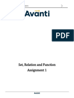 11 - Set, Relation - Function - Assignment - 1 - (Introduction To Sets) - V