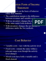 Contribution Form of Income Statement