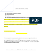 Atestado psicológico para afastamento laboral