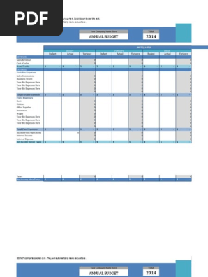 Business Budget Template 14