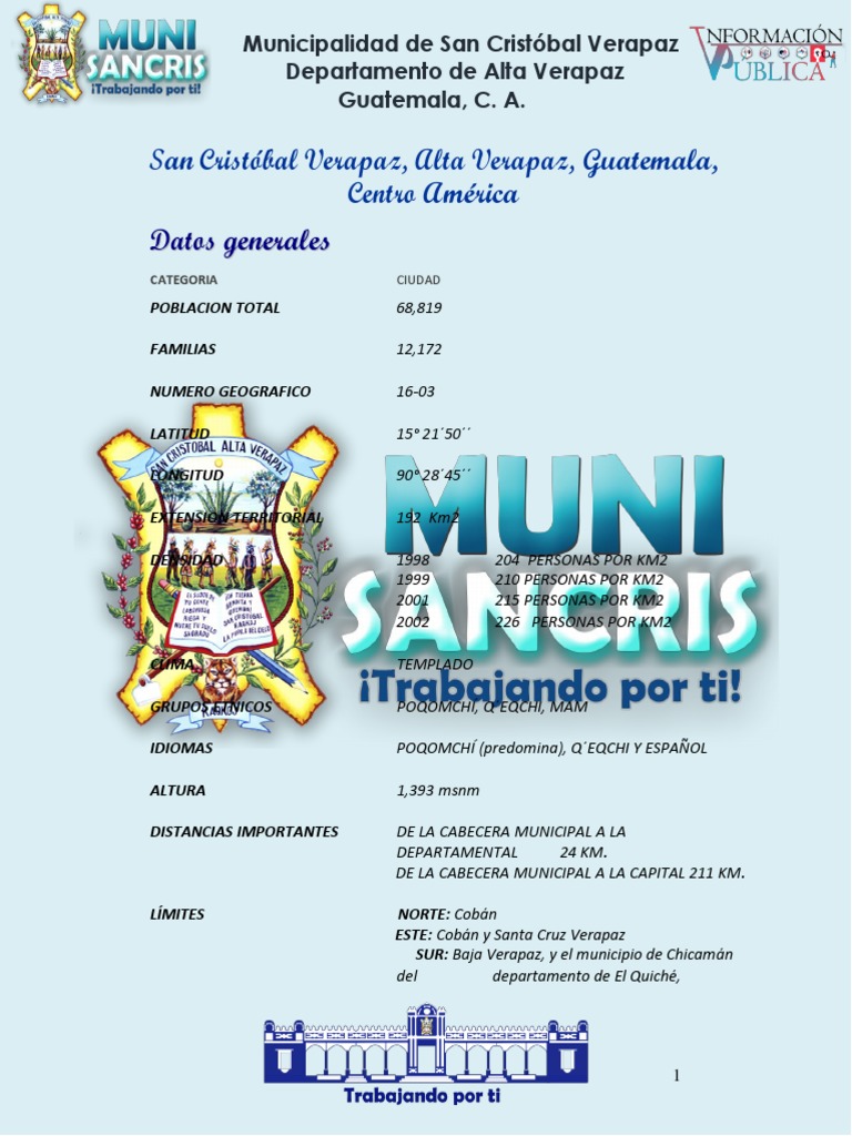 Datos Demográficos de San Cristóbal Verapaz | PDF | Guatemala | Salud y ...