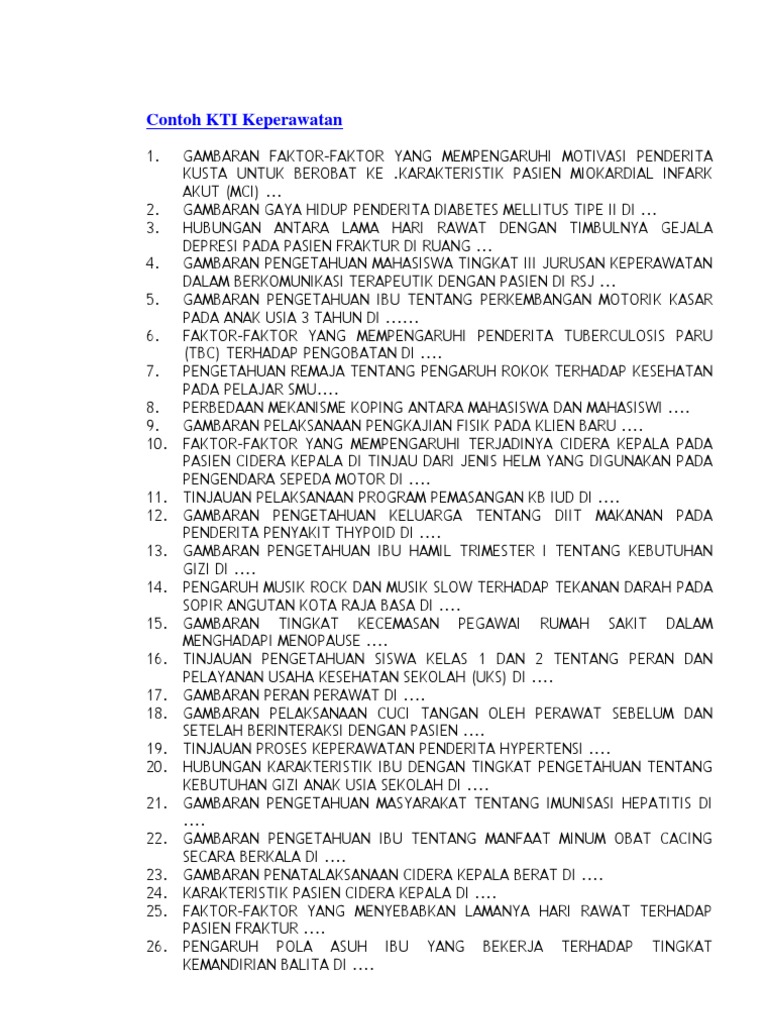 Contoh KTI Keperawatan