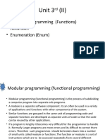Unit 3 (II) : - Modular Programming (Functions) - Recursion - Enumeration (Enum)