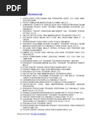 Contoh Kti Kesehatan Gigi