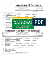 National Academy of Sciences: Syllabus: Chapter # 16 Complete 1 ×5 5