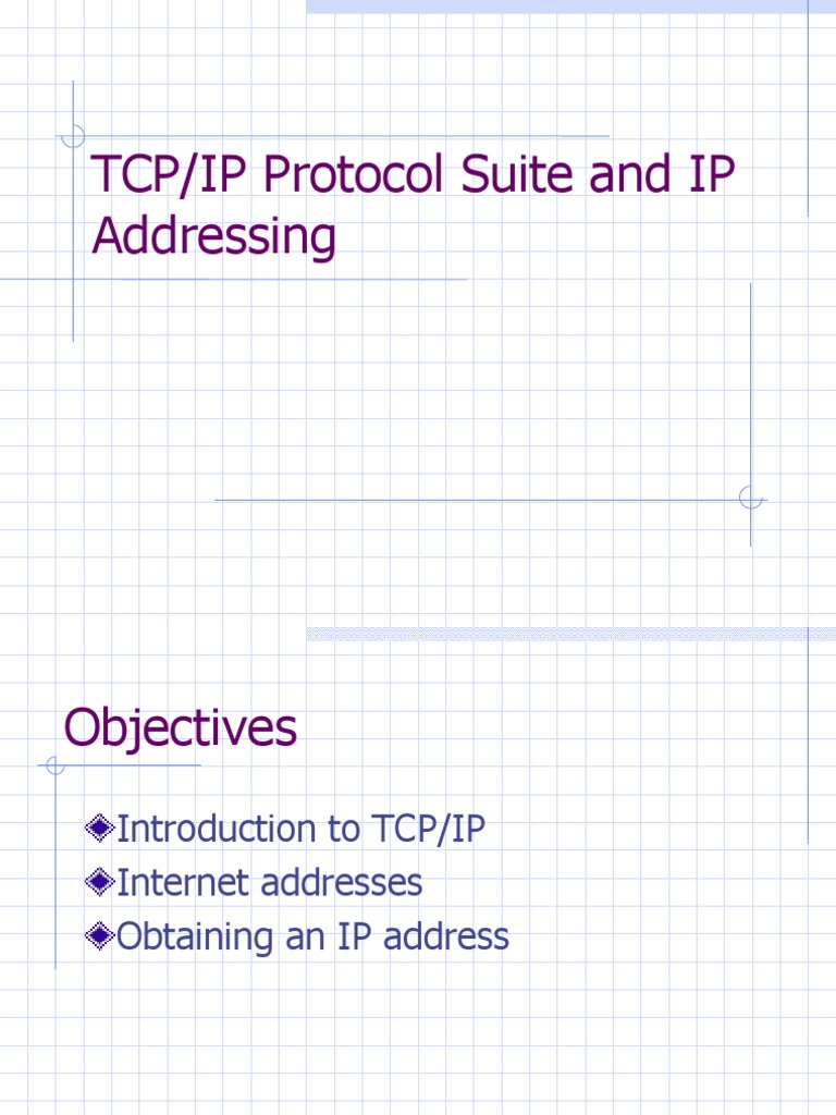 TCP/IP Protocol Suite and IP Addressing | PDF | Internet Protocol Suite ...