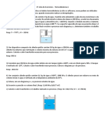 Lista Exercícios 2 - Termodinâmica A