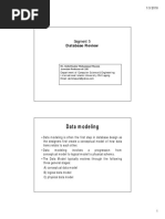 Data Modeling: Database Review
