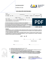 DECLARACIÓN RESPONSABLE Matricula Oficial 2020