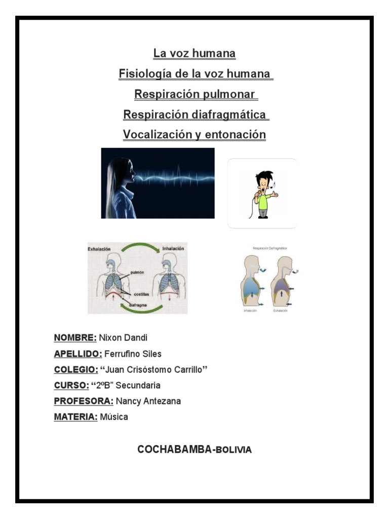 Fisiología y Técnica de la Voz Humana | PDF | Voz humana | Sistema ...