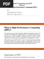 High Performance Computing (HPC)