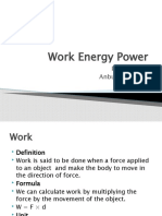 Work Energy Power: Prepared by Anbu S Prabahar