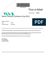 Your E-Ticket: Islamic Ceramics Conference (July 2021)