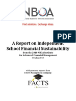 A Report On Independent School Financial Sustainability