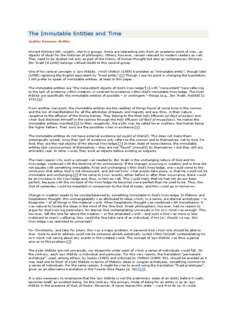 The Immutable Entities and Time PDF Dimension Existence