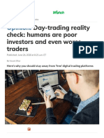 Opinion:: Day-Trading Reality Check: Humans Are Poor Investors and Even Worse Traders