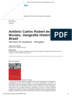 Antônio Carlos Robert de Moraes, Geografia Histórica Do Brasil