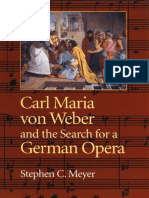 Carl Maria Von Weber and the Search for German Opera