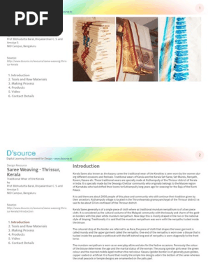 Saree Weaving Thrissur Kerala