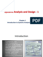 Introduction To Systems Analysis and Design