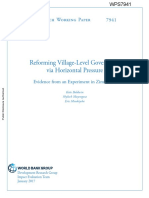 Reforming Village-Level Governance Via Horizontal Pressure: Policy Research Working Paper 7941