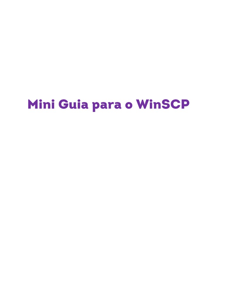 4 Mini Guia para o WinSCP | PDF