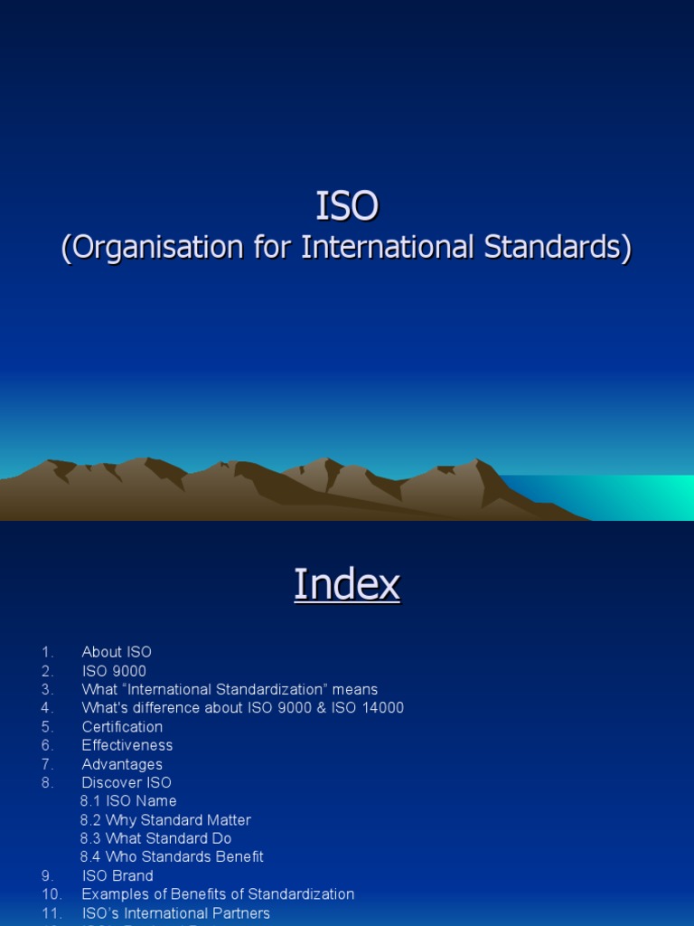 Organisation For International Standards | PDF | Iso 9000 ...