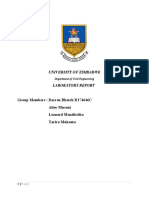 University of Zimbabwe Civil Engineering Lab Report on Soil Testing