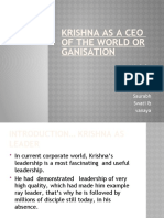 Krishna As A Leader