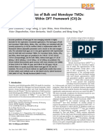 Electronic Properties of Bulk and Monolayer TMDS: Theoretical Study Within DFT Framework (Gvj-2E Method)