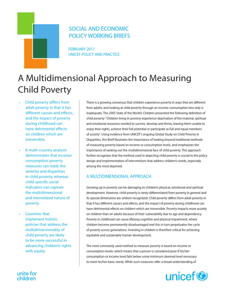 Measuring Multidimensional Child Poverty | PDF | Child Poverty | Poverty